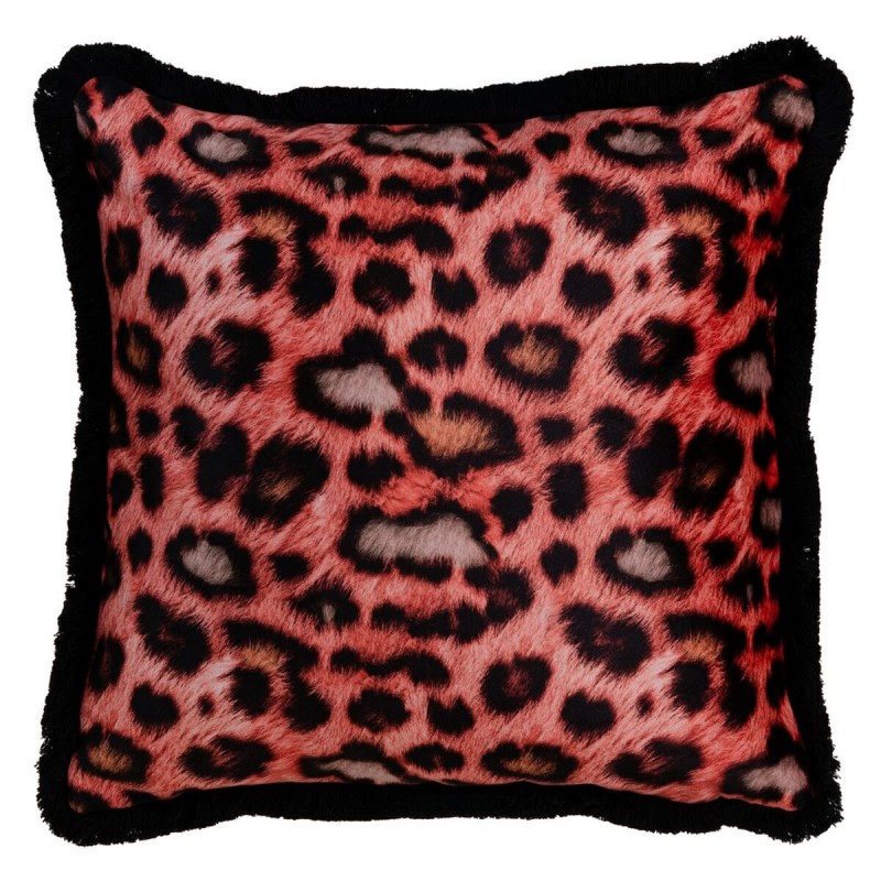 Coussin Orange Léopard 45 x 45 cm