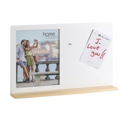 Cadre photo Blanc Verre Bois 46,5 x 7 x 29,5 cm