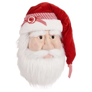 Decorative Figure Father Christmas Head Multicolour