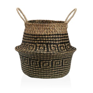 Decorative basket Versa Black Circular