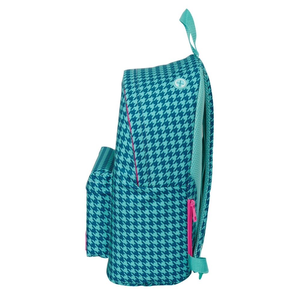 Laptop Backpack Nait Nait Pata de gallo verde Green 31 x 41 x 16 cm