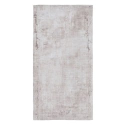 Tapis 80 x 150 cm Polyester Coton Taupe