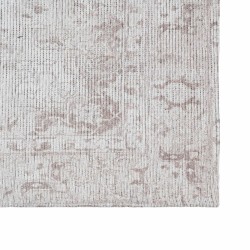 Tapis 80 x 150 cm Polyester Coton Taupe