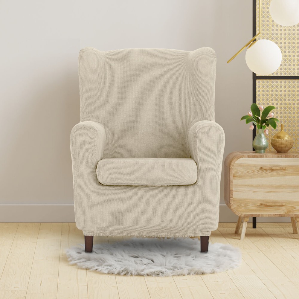 Wingback chair cover Eysa ULISES White 80 x 100 x 90 cm