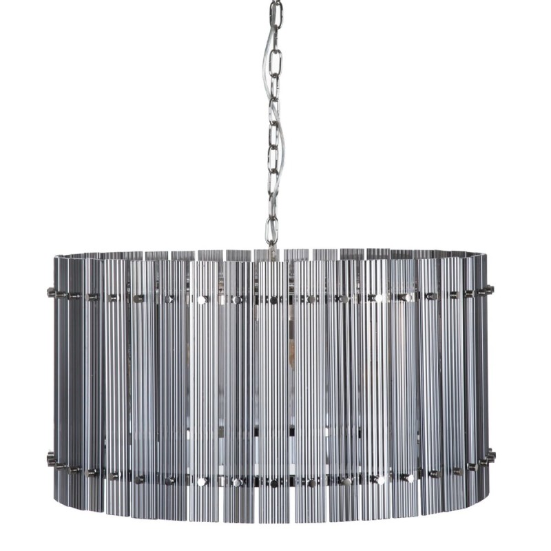 Ceiling Light 76 x 76 x 39 cm Crystal Metal Silver