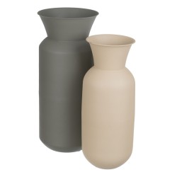 Vase 19 x 19 x 51 cm Creme Eisen