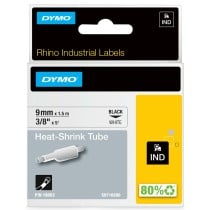 Ruban Laminé pour Etiqueteuses Dymo 18053 Blanc/Noir Noir/Blanc 9 mm