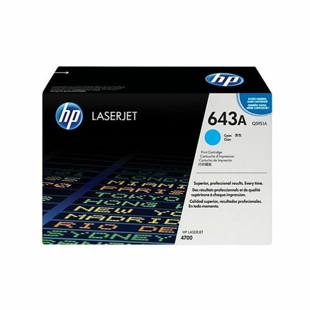 Toner original HP 643A Cyan