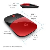 Souris sans-fil HP V0L82AAABB Rouge Noir/Rouge