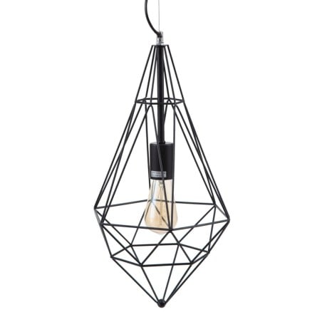 Ceiling Light Black Metal 26 x 26 x 46 cm