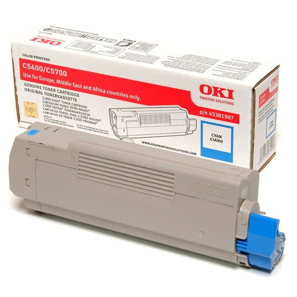 Toner original OKI 43381907 Cyan