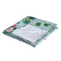 Nappe 140 x 140 cm Turquoise Polyester 100 % coton