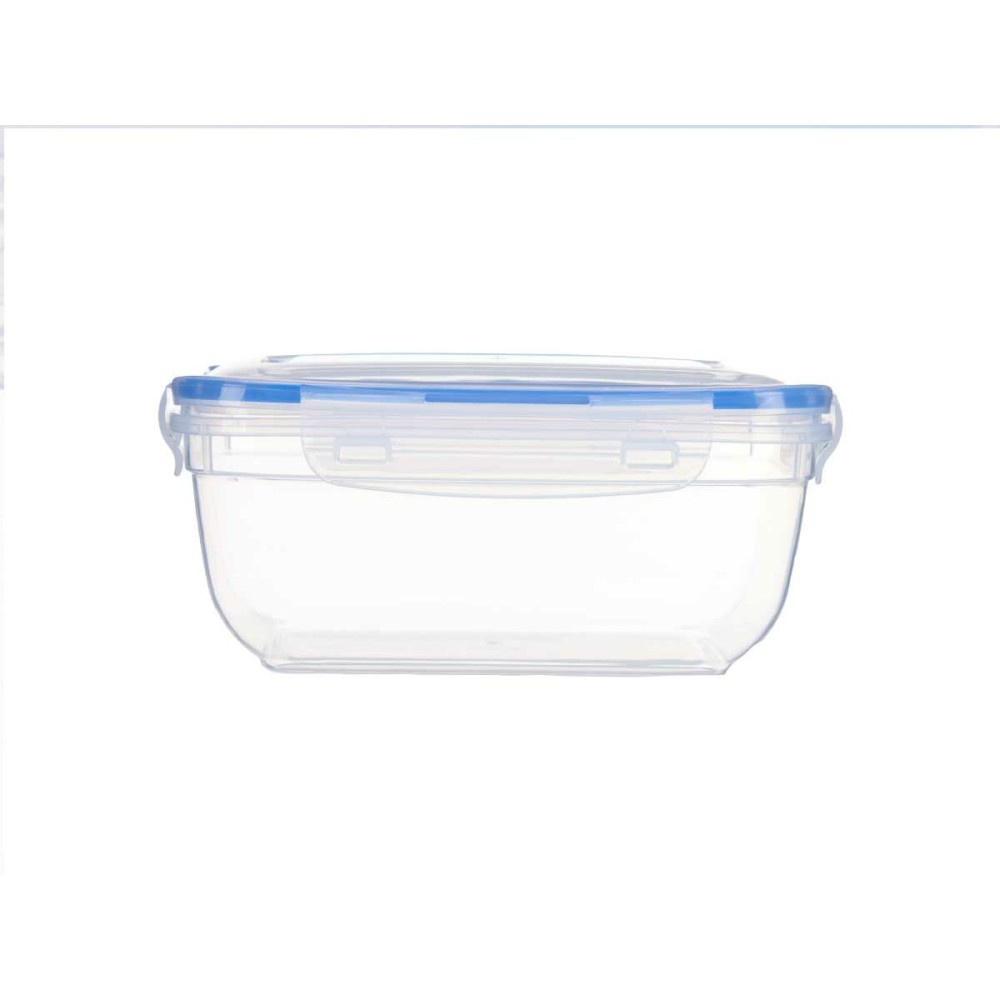 Hermetic Lunch Box Leknes 30113 Transparent polypropylene Squared 1,4 L 14,5 x 8,5 x 20 cm (12 Units)