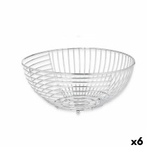 Obstschale Kinvara W7728-1 CHROME Silberfarben Metall 28 x 12,7 x 28 cm (6 Stück)