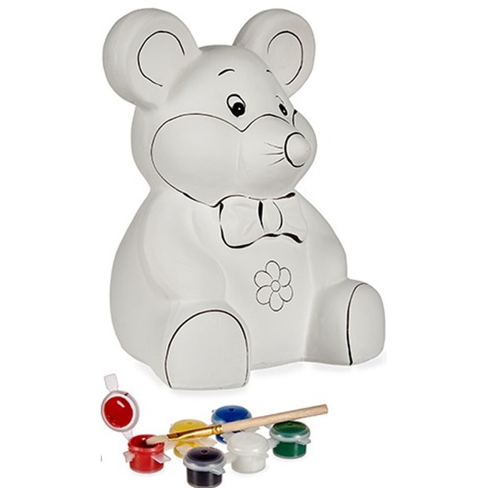 Paint Your Own Money Box Pincello BS1802 Ceramic Mouse 14,7 x 20,8 x 16,3 cm (12 Units)