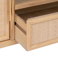 Meubles de télévision SAPHIRA Naturel Bois MDF