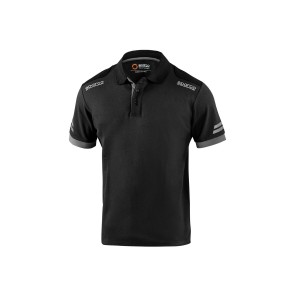 Herren Kurzarm-Poloshirt Sparco Koma Tools 02415nrgs Schwarz Grau