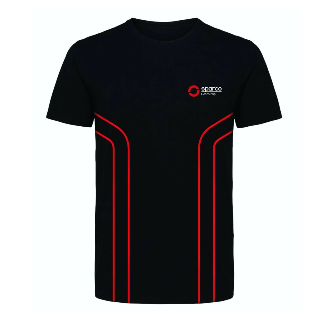 T-shirt à manches courtes homme Sparco GAMING Noir Rouge