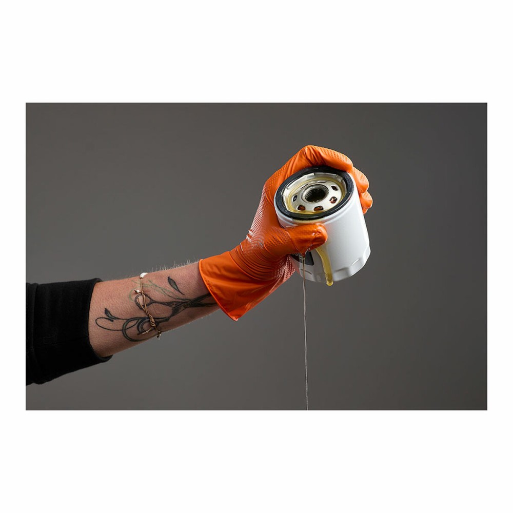 Gants en nitrile JUBA Agility Grip Orange Sans poudre 50 Unités