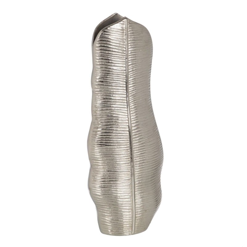 Vase Metall Silber 17 x 9 x 44 cm