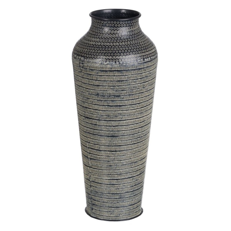 Vase 20 x 20 x 49,5 cm Noir Aluminium