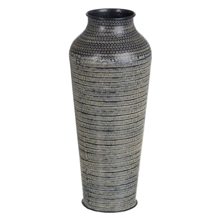 Vase 20 x 20 x 49,5 cm Noir Aluminium