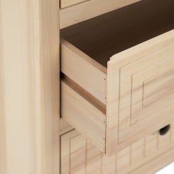 Chest of drawers MARIE 85 x 40 x 95 cm Natural Wood DMF