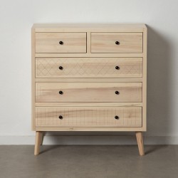 Schubladenschrank MARIE 85 x 40 x 95 cm natürlich Holz DMF