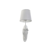 Wandleuchte Home ESPRIT Weiß 50 W Moderne Pferd Antiker Finish 220 V 18 x 21,5 x 50,5 cm