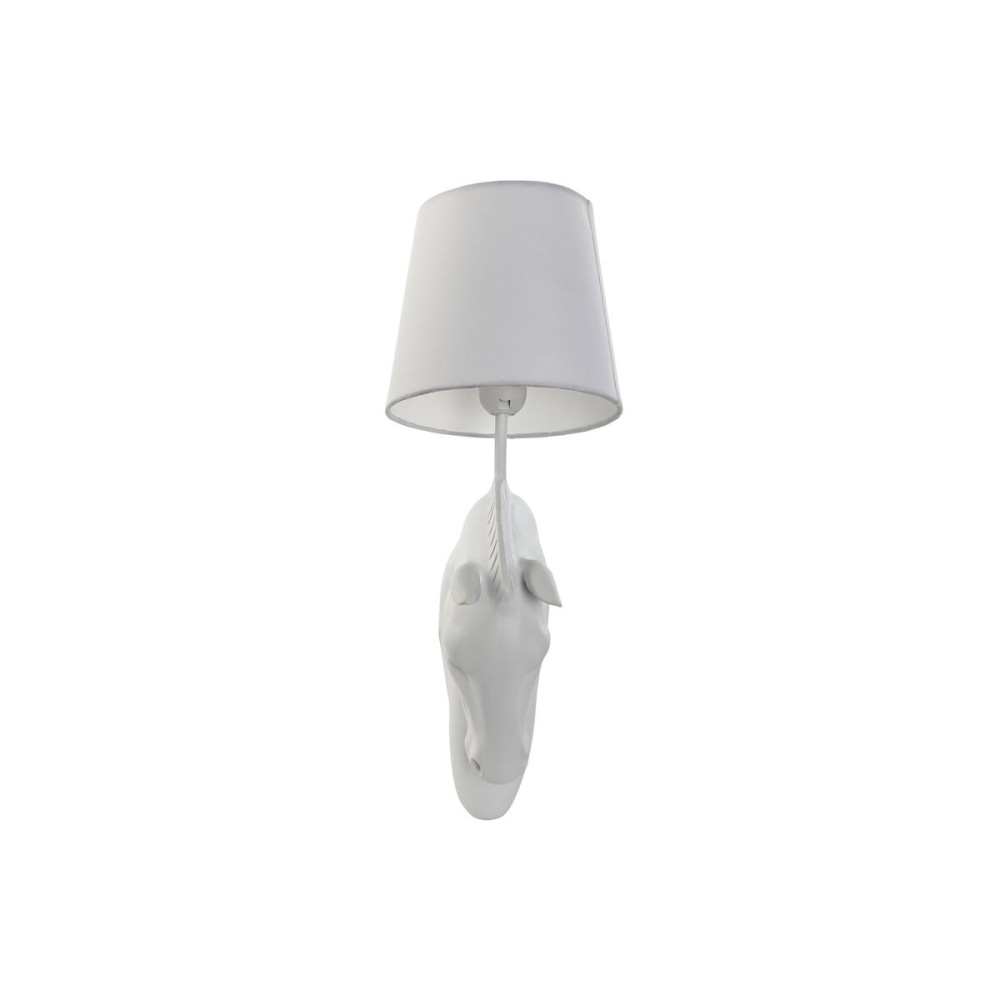Wall Lamp Home ESPRIT White 50 W Modern Horse Aged finish 220 V 18 x 21,5 x 50,5 cm
