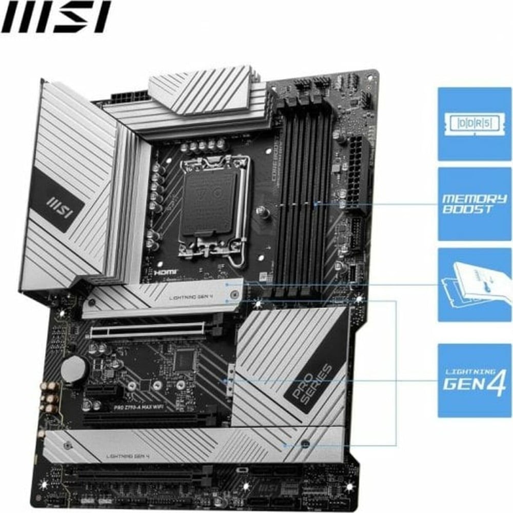 Carte Mère MSI PRO Z790-A MAX WIFI DDR5 ATX 1700 LGA 1700 Intel Z790 Express