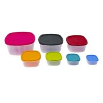 Set of Stackable Hermetically-sealed Kitchen Containers Excellent Houseware 911000160 7 Units