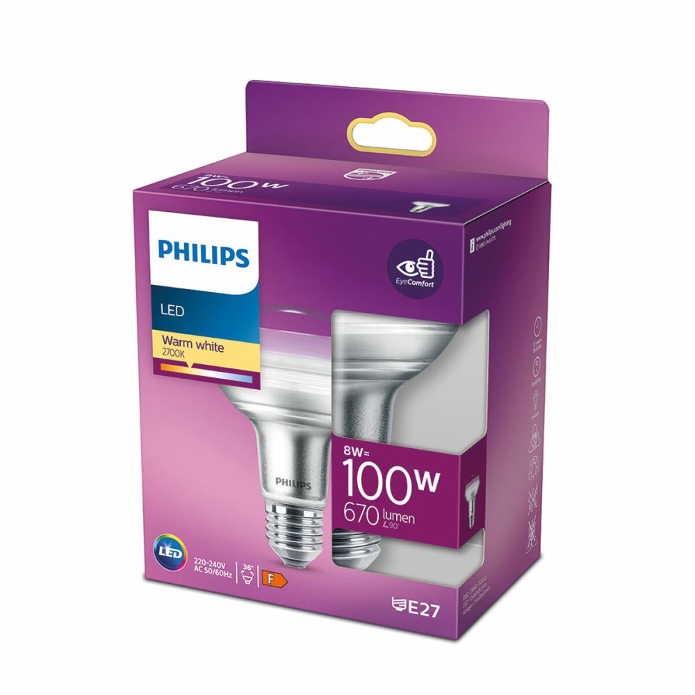 LED lamp Philips Classic F 100 W 8 W E27 670 Lm Reflector (2700 K)