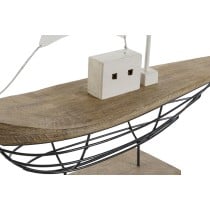 Deko-Figur Home ESPRIT Weiß natürlich Segelboot Matrose Antiker Finish 54 x 15 x 61,5 cm