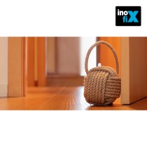 Door stop Inofix Natural Polyester Sand 13 x 13 x 13 cm