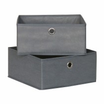 Boîtes de rangement Mondex Gris 28 x 28 x 13 cm (2 Unités)