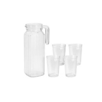 Jug and glasses set Excellent Houseware ye9000500 200 ml 1,1 L (5 Pieces)