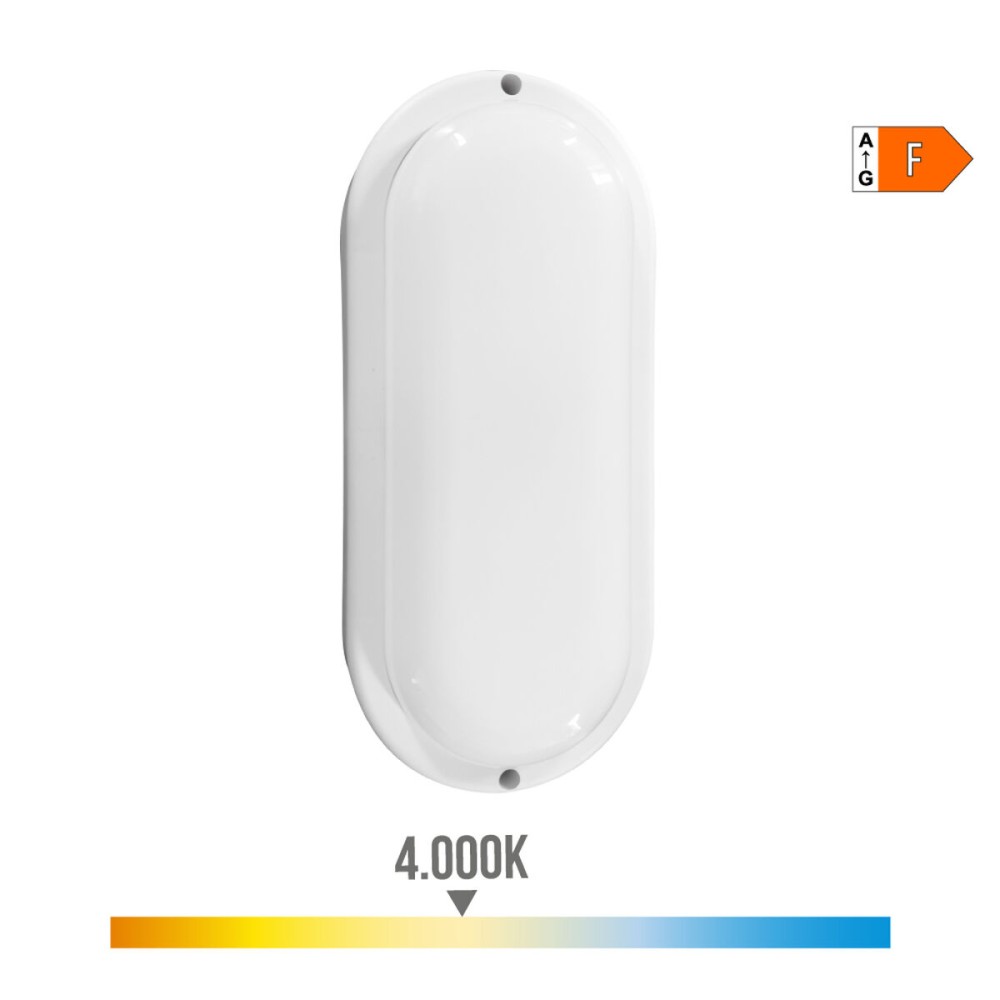 Wall Light EDM 32448 White Plastic F 18 W 120 W 1820 Lm Movement Sensor Light sensor Oval (4000 K)