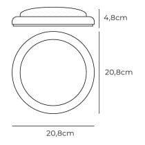 Wall Light EDM 32446 White Plastic F 18 W 120 W 1820 Lm Movement Sensor Light sensor Circular (4000 K)