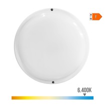 Applique Murale EDM 32447 Blanc Plastique F 18 W 120 W 1820 Lm Capteur de Mouvement Capteur de lumière Rond (6400 K)