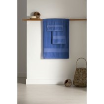 Serviette de toilette Paduana Bleu 100 % coton