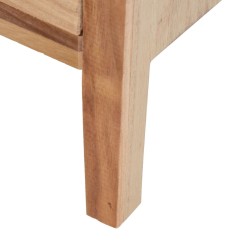 Konsolentisch mit Schubladen HONEY 80 x 40 x 82 cm natürlich Holz Rattan