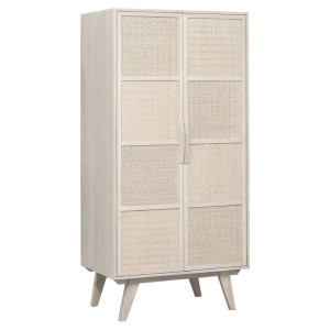 Anrichte Home ESPRIT Weiß Rattan Mango-Holz 87 x 55 x 178 cm