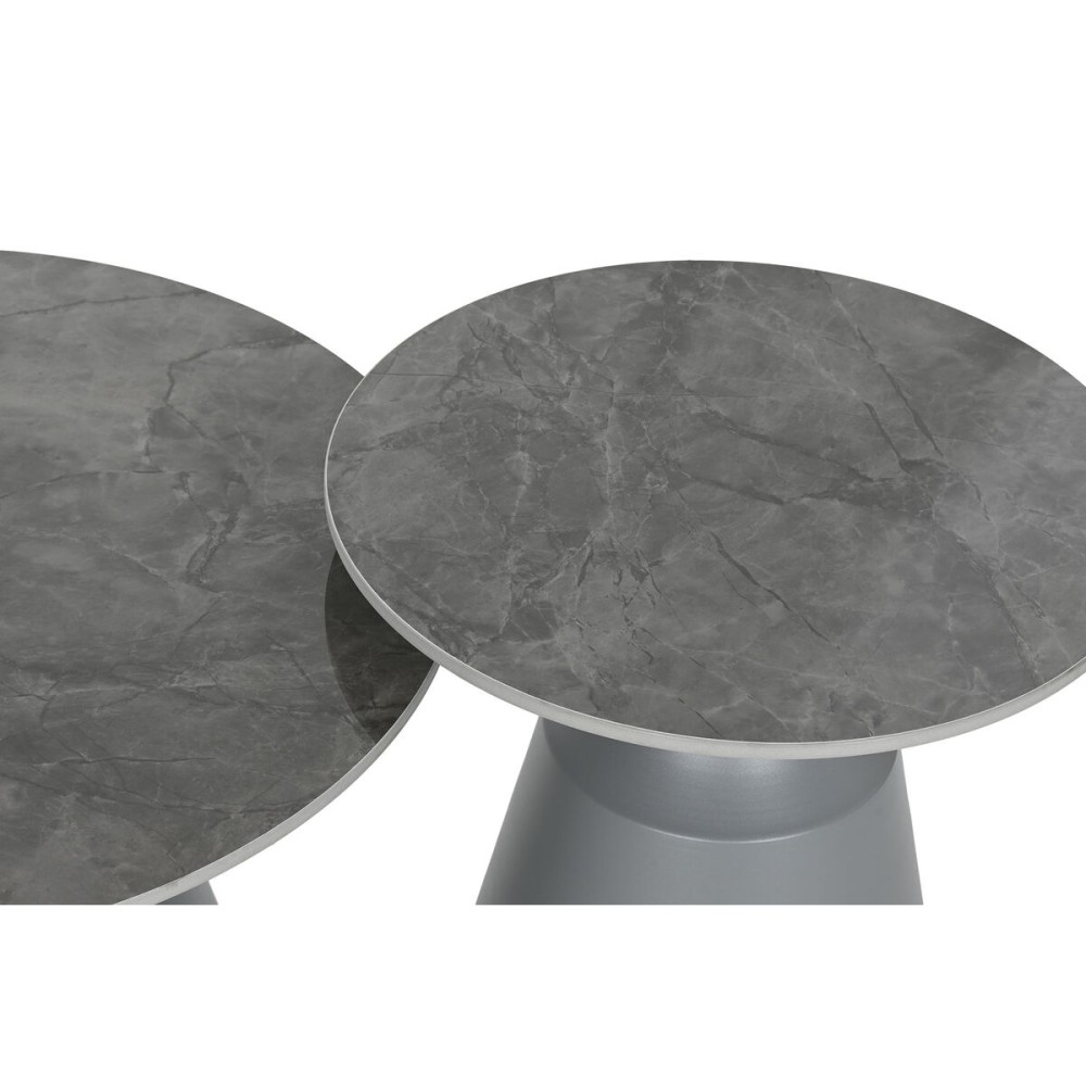 Console Home ESPRIT Grey Metal Ceramic 70 x 70 x 43 cm 70 x 70 x 1 cm