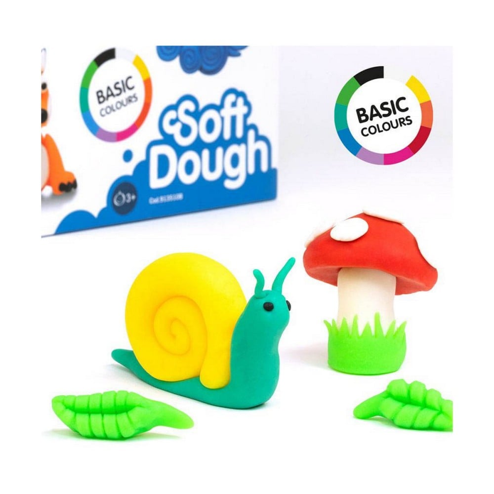 Pâte à modeler en argile Milan Soft dough 913510B Jaune Bleu Multicouleur 85 g Légumes (10 Unités)