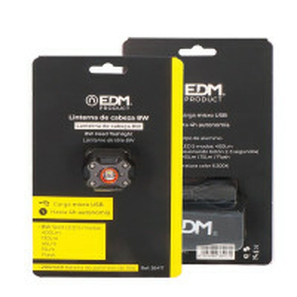 LED Head Torch EDM 36417 Black 8 W 400 lm