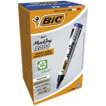 Marqueur permanent Bic Marking 2000 Bleu 12 Pièces