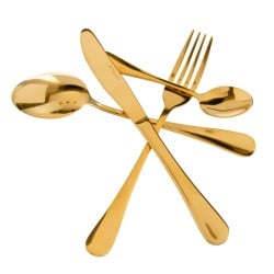 Cutlery Golden Stainless steel 24 Pieces