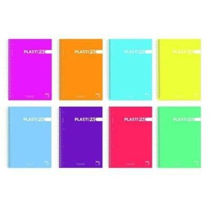 Notebook Pacsa Plastipac Multicolour Quarto 80 Sheets 5 Pieces