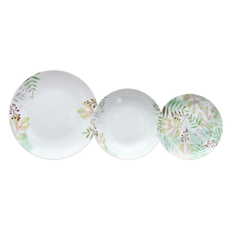 Assietes 18 Pièces Volets Porcelaine 1 cm